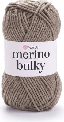 Produktbild von YarnArt Merino Bulky Wolle, 75%.Polyacryl/25% Wolle, 100m/100g, ideal für Winterkleidung, Nadel 7 mm
