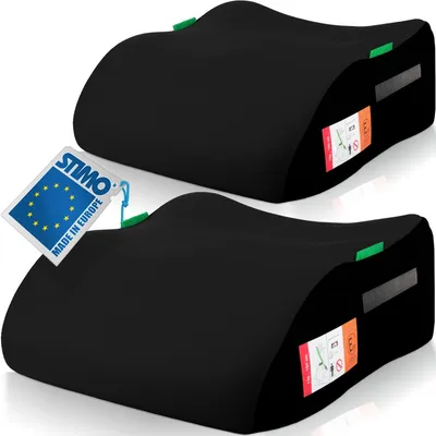 Produktbild von 2er Set Kindersitzerhöhung ergonomisch Kinder 135-150 cm Sitzerhöhung Auto Sitz ECE R129 Bezug waschbar Schwarz