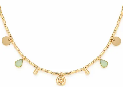 Produktbild von Damenkette Ella aus vergoldetem Edelstahl mit Anhängern von Leonardo