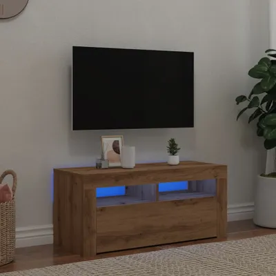 Obrázok produktu pre Maison Exclusive – TV skrinka s LED osvetlením Artisan dub 90x35x40 cm