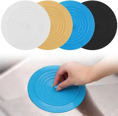 Productafbeelding van Ibenzoa® siliconen afvoerstop, 15 cm, set van 4 stuks, gemaakt van siliconen – universeel geschikt voor wastafels en badkuipen, temperatuurbestendig, verkrijgbaar in verschillende kleuren