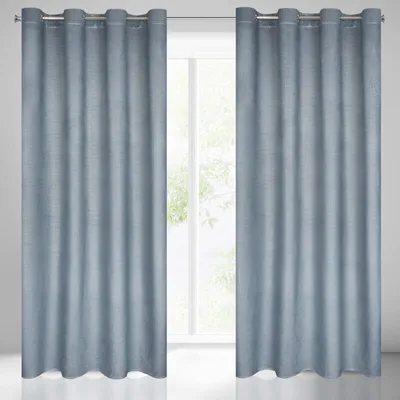 Obrázek produktu pro Eurofirany 384577, Sheer, Námořnická modrá, Vzorovaný, Polyester, Průchodka, 210 g/m²