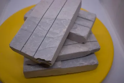 Image de Solidchoice - Bloc de craie noir texturé en ardoise naturelle