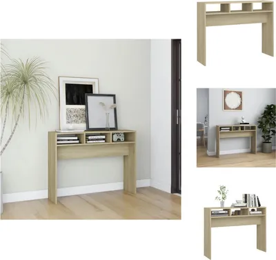 Obrázek produktu pro vidaXL Konzolový stolek Sonoma dub 105x30x80 cm materiál na bázi dřeva - Odkládací stolky