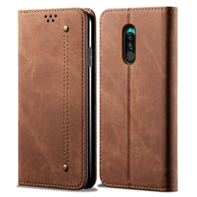Obrázek produktu pro Redmi 8 Pouzdro, Kožené Peněženkové Pouzdro s Magnetickým Uzavíráním a Pouzdro s Funkcí Stojánku pro Xiaomi Redmi 8 Hnědý