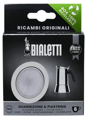 Image de Bialetti 1 joint en silicone + 1 filtre pour 6 tasses de théières