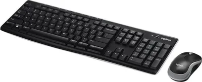 Produktbild von Logitech MK270, Volle Größe (100%), Kabelgebunden, RF Wireless, QWERTZ, Schwarz, Maus enthalten
