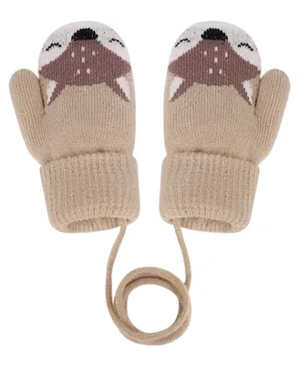 Produktbild von Kinder Winter Handschuhe Fäustlinge Baby Cartoon Fausthandschuhe Halshandschuhe