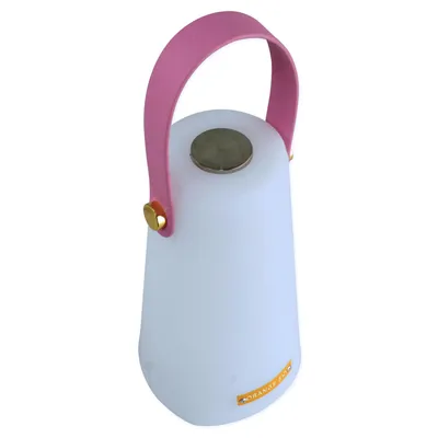 Produktbild von Kabellose LED Tischlampe mit Akku – 15 Farben & IP54 (rosa Henkel)