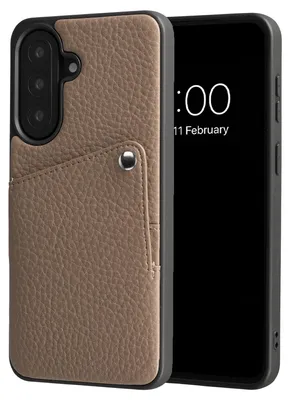 Productafbeelding van Selencia Riva Backcover met Pashouder voor de Samsung Galaxy A57 (5G) - Mocha Brown