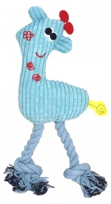 Produktbild von The Zoo Plüsch Giraffe Hundespielzeug quietschend blau 25cm