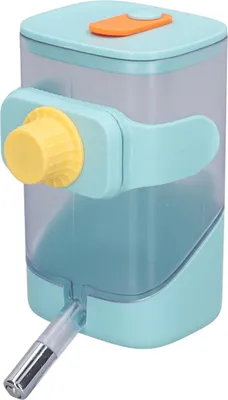 Immagine prodotto di Distributore automatico di acqua per animali domestici, distributore sospeso con gabbia a sfera in acciaio inossidabile per gatti, cani, conigli, verde