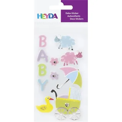 Produktbild von HEYDA Sticker Mix Babysachen, Karton, Mehrfarbig, Junge/Mädchen, 75 mm, 165 mm, 12 Stück(e)