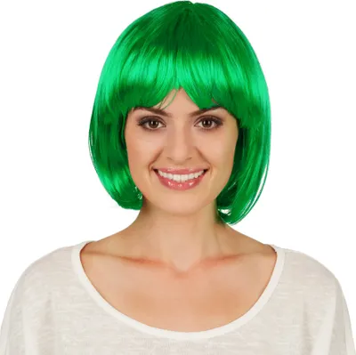 Produktbild von Perücke Kurze Haare Bob - grün