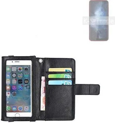 Produktbild von K-S-Trade Handy Hülle Schutz Hülle Kompatibel mit BQ Mobile BQ-6061L Slim Case mit Displayschutz / Schutzfolie Flip Cover Wallet case Etui Hülle