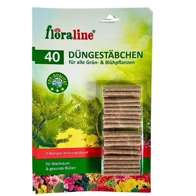 Produktbild von Düngestäbchen 40 Stück Dünger für Grünpflanzen Langzeitdünger Zimmerpflanzen Gartenpflanzen Floraline