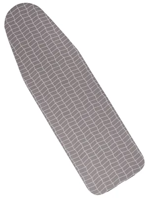 Immagine prodotto di KOTARBAU® Copriasse da stiro 120x42 cm Copriasse da stiro M Copriasse per asse da stiro standard e stazione di stiratura a vapore Resistente al calore Cotone + feltro Grigio a quadri