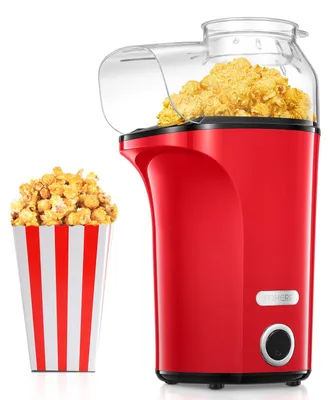 Heißluft-Popcornmaschine 1400 W, 4 l Kapazität, rot