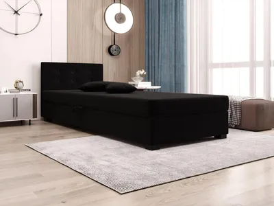 Obrázok produktu pre Jednolôžková posteľ 110x195 AJKA 1 - čierna