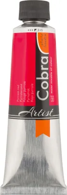 Image de Cobra Artist peinture à l'huile miscible à l'eau tube 150 ml rouge pyrrole 315