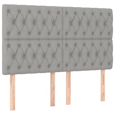 Immagine prodotto di Testiera Grigio Chiaro 160x7x118/128 cm Tessuto