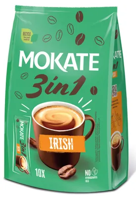 Image de Mokate 3in1 Irish - Café soluble avec lait et sucre 10 Sachets