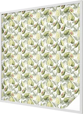 Produktbild von Buntglas Fensterfolie – 116x100 cm – Stained-Glass Design – blickdichte dekorative Sichtschutzfolie – selbstklebend, UV-Schutz – Avocadoblätter