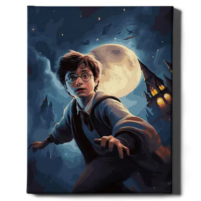 Produktbild von Oh Art! – Malen nach Zahlen Set Harry Potter – 40x50cm, mit Holzrahmen und Pinseln DIY