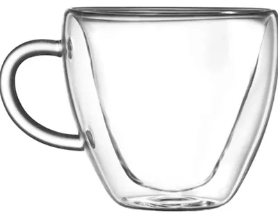 Produktbild von Doppelwandiges Herzglas, 1 Stück, Transparent, Borosilikatglas, Für Kaffee Tee Und Milch