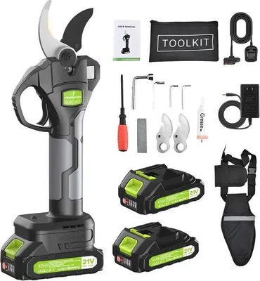 Produktbild von Elektrische Gartenschere 21V Profi mit 2 Akkus Borstelloser Motor