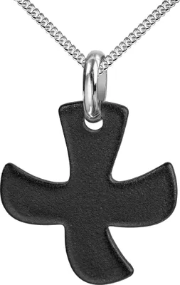 Produktbild von Kreuz-Anhänger mit Kette Taize-Kreuz für Damen, Herren und Kinder als Ketten-Anhänger mit Kette 925 Silber-schwarz mit Schmuck-Etui