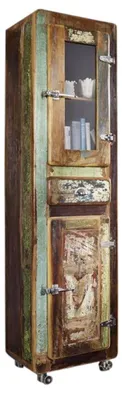 Produktbild von MASSIVMOEBEL24.DE Hochschrank Altholz 55x38x190 mehrfarbig lackiert FREEZY #11