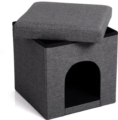Obrázek produktu pro Šedá multifunkční přepravka pro psy a kočky 37 x 37 x 38 cm
