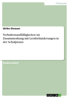 Produktbild von Verhaltensauffälligkeiten im Zusammenhang mit Lernbehinderungen in der Schulpraxis