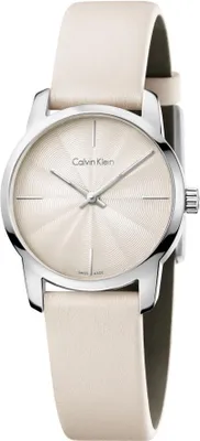 Produktbild von Calvin Klein K2G231XH Damen-Armbanduhr, Edelstahl-Gehäuse, Leder-Armband