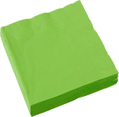 Produktbild von 20 Servietten Unifarben 33 x 33 cm | Kiwi