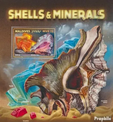 Produktbild von Briefmarken Malediven 2017 Mi Block 1115 (kompl. Ausg.) postfrisch Muscheln und Mineralien