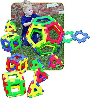 Produktbild von Riesen Polydron Geoformen 52tlg.