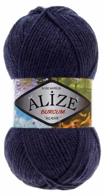 100g Strickgarn ALIZE BURCUM, 100% Polyacry, navy