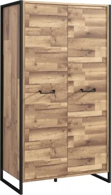 Produktbild von Furniture24 Kleiderschrank HUD HUDS821 Schrank, 2 Türiger Drehtürenschrank