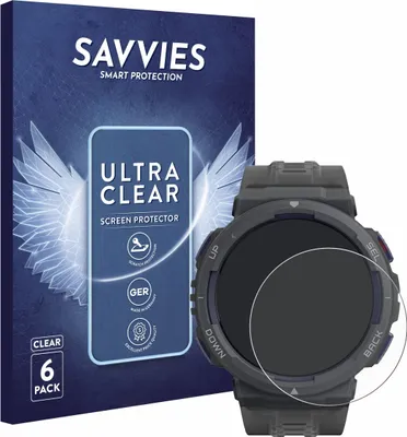 Produktbild von 6x Für Amazfit Active Edge Schutzfolie Savvies Displayschutz Display Schutz Folie Klar Transparent