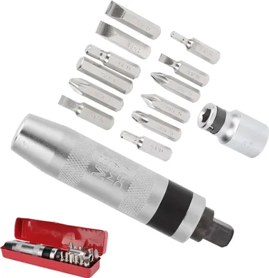 Produktbild von 14-teiliges 1/2-Zoll-Handschlagschrauber-Handschraubendreher-Set-Set für Motorrad-Automobil-Reparaturwerkzeuge mit Aufbewahrungskoffer