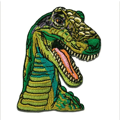 Obrázek produktu pro Dinosaurus T Re x - nášivka, nažehlovací, nažehlovací obrázek, nášivka, záplata, k nažehlení, velikost: 6,9 x 5 cm