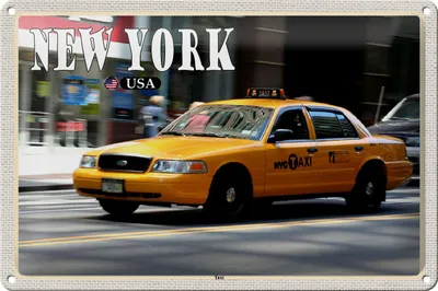 Produktbild von Blechschild Reise 30x20cm New York USA Taxi Straßen