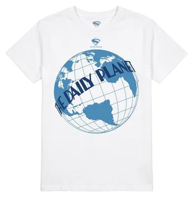 Produktbild von Superman - "2025 The Daily Planet" T-Shirt für Herren/Damen Uni, Baumwolle TV35546 (M) (Weiß)