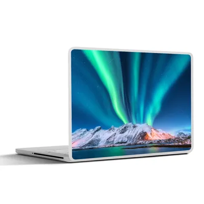 Produktbild von MuchoWow® Laptop Aufkleber Sticker Cover Noorlicht - Wasser - Schnee - Spiegelung 36.5x27.5 cm - Laptop-Sticker