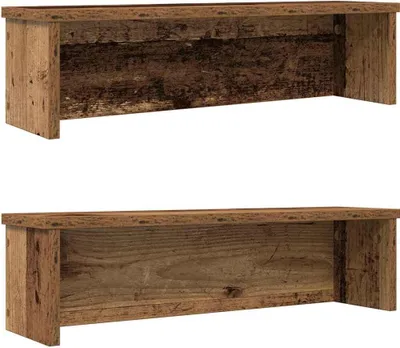 Image de Étagères de cuisine empilables 2 pcs vieux bois 50x15x16 cm
