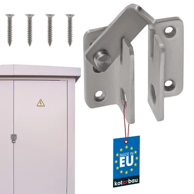 Zdjęcie produktu dla KOTARBAU® Rygiel drzwiowy Zamykany 60 x 50 mm Zamek ryglowy Zapadka ze stali nierdzewnej Rygiel drzwiowy Zamek drzwiowy Zamek drzwi wewnetrznych Zamek meblowy Zamek skrzynkowy Zamek okienny