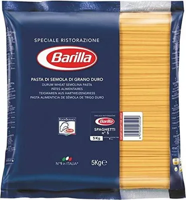 Produktbild von Barilla Spaghetti n. 5, 3er Pack (3 x 5 kg = 15kg) Teigwaren aus Hartweizengrieß