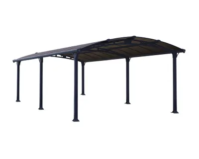 Zdjęcie produktu dla Palram - Canopia Aluminiowa wiata samochodowa Arcadia 6400 Antracyt 644x359x242 cm
